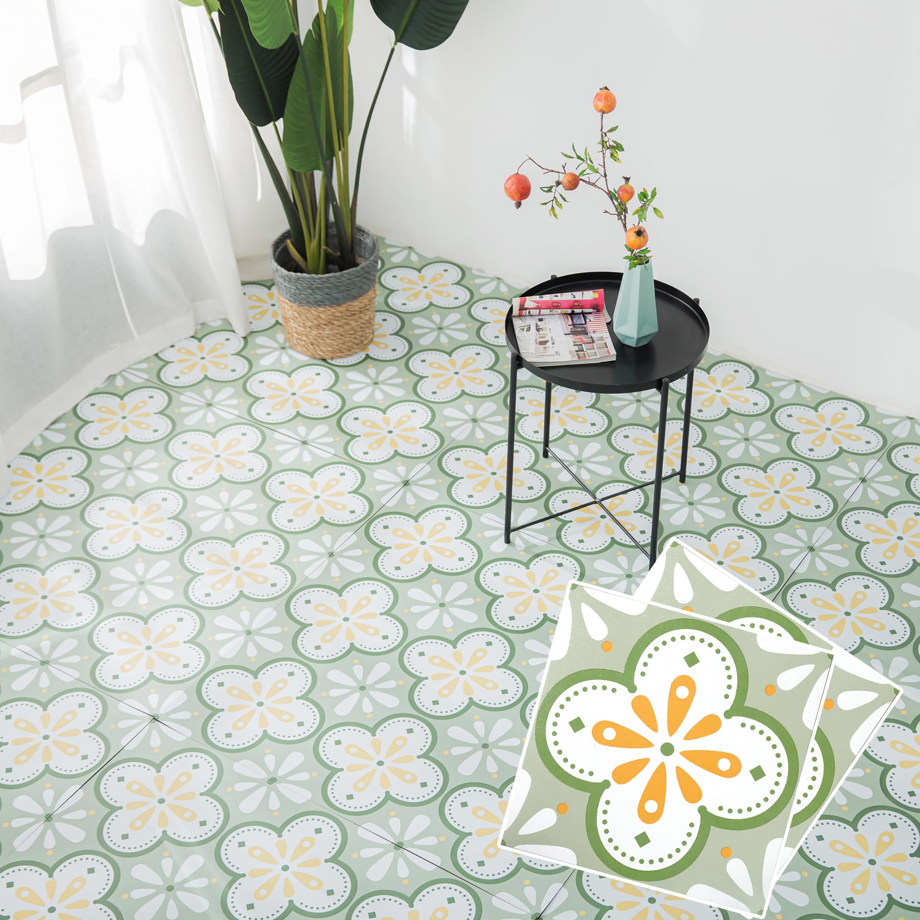 KUKUAN フロアタイル 大理石 木目 接着剤不要 粘着シート 貼るだけ 置くだけ 厚手1.2mm 防水 防汚 DIY ..