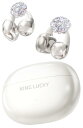 king luckyイヤーカフ イヤホンbluetooth|着脱可能バタフライイヤリングレディース【ワイヤレス オープン イヤー Bluetooth イヤホン/イヤーカフ/防水 IPX5 /マイク内蔵/急速充電/音漏れ抑制/ENC通話】携帯空気伝導 日本設