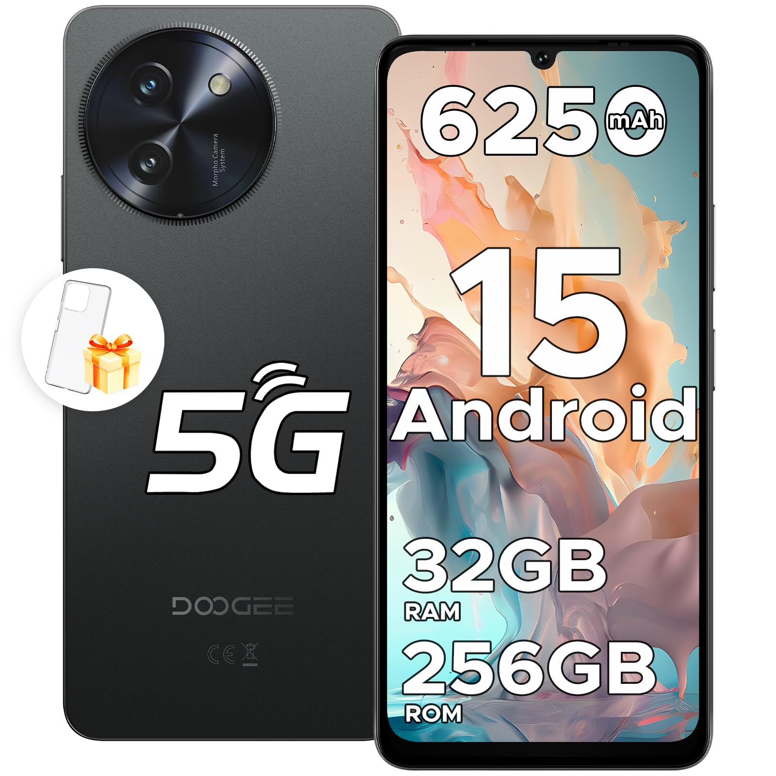 楽天湖南オンライン【5Gスマホ Android 15 】DOOGEE Note 59 Pro SIMフリースマートフォン 6.75インチ HD+ 120Hzディスプレイ大容量バッテリー | UNISOC T8200 | 32GB RAM+256GB ROM | 指紋認証/N