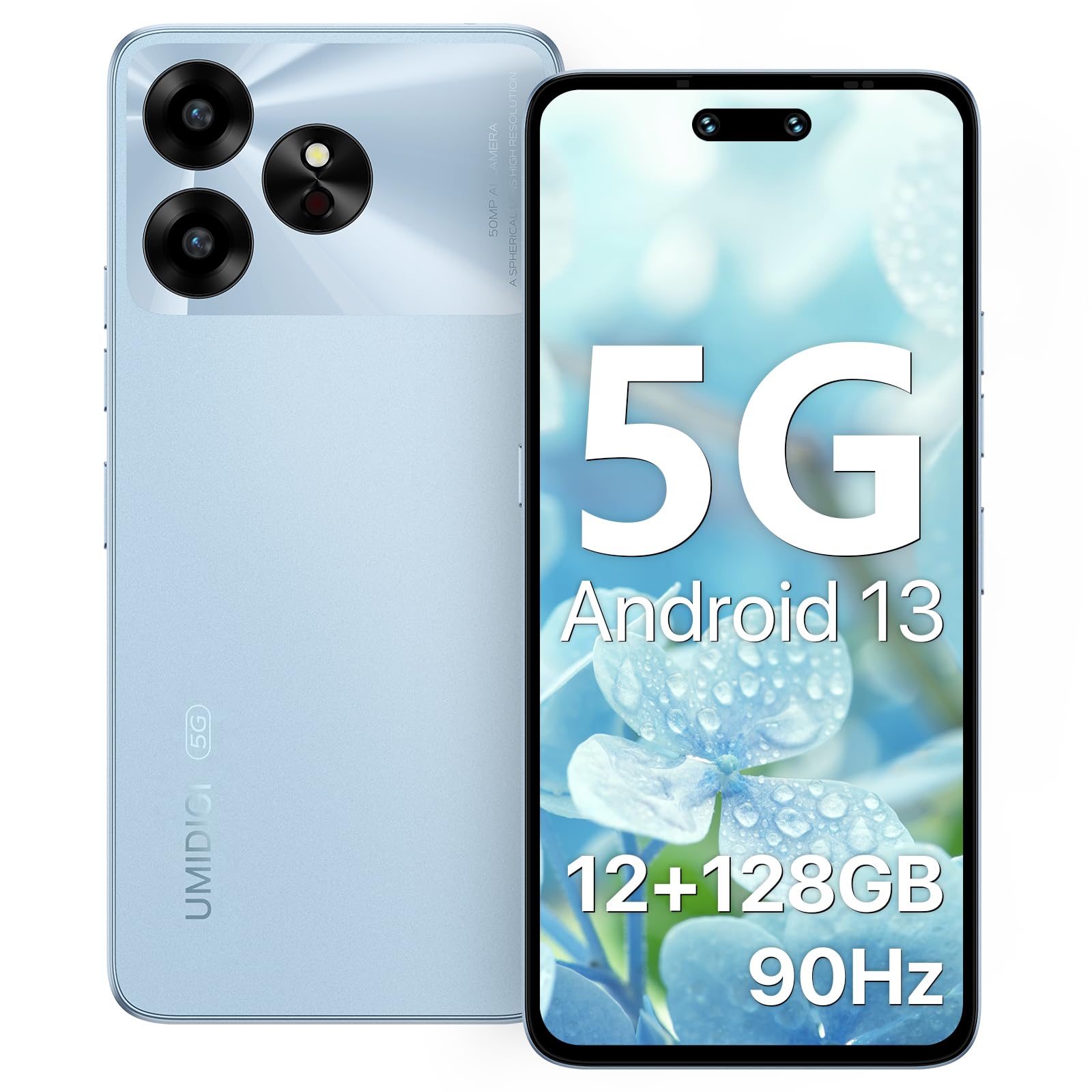 楽天湖南オンラインUMIDIGI G6 5G スマホ 本体 SIMフリー 6.57インチ 90Hz 12GB+128GB 1TB拡張 Android 13 スマートフォン 8コア 2.2GHz CPU Dimensity 6100+ 50MPカメラ Type-C充電 BT5