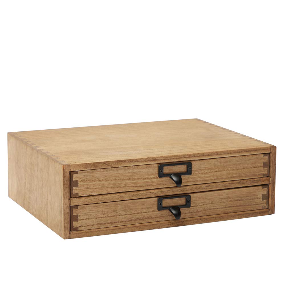 KIRIGEN 蟻組仕様 卓上ファックス台 プリンター台 ネーム入れ付き多機能TEL台 桐製 完成品 引出付き A4..