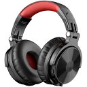 OneOdio ワイヤレスヘッドホン 最大110時間連続再生 Bluetooth ヘッドフォン 重低音 有線ハイレゾ マルチポイント対応 内蔵マイク ハンズフリー通話 Pro C 黒赤