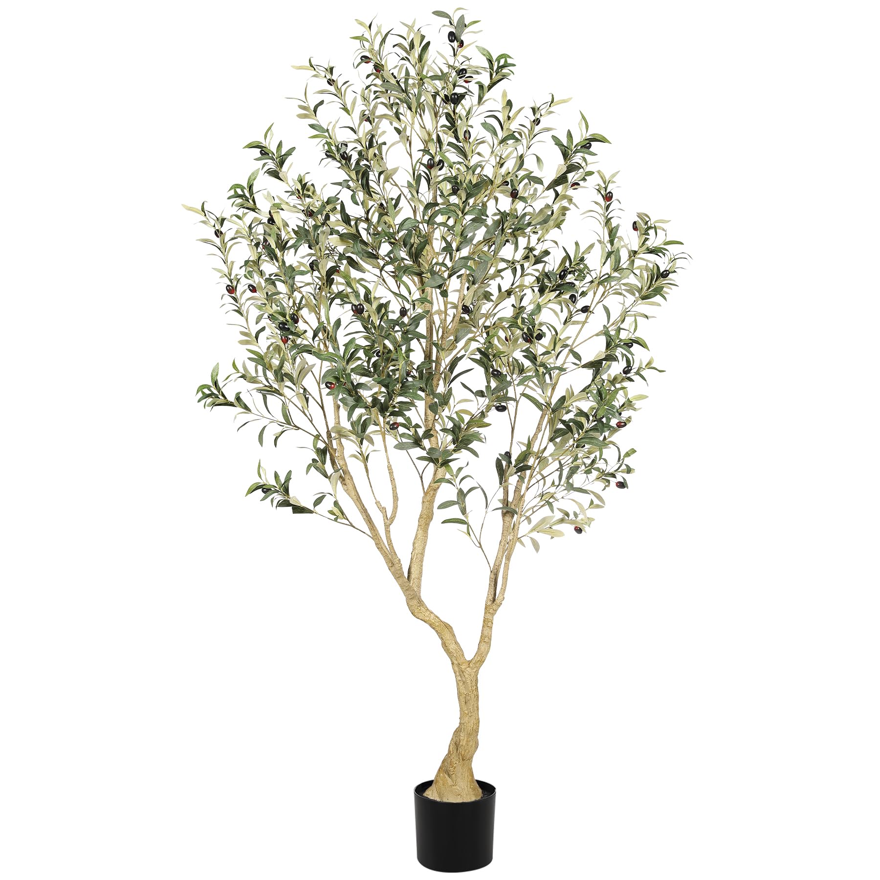 乐天商城 - LYERSE フェイクオリーブの木 【高さ183cm】大型 人工観葉植物 観葉樹 空気清浄 大型光触媒 消臭対応 リアルな樹形 室内インテリア 玄関・リビング・オフィス用 お手入れ不要