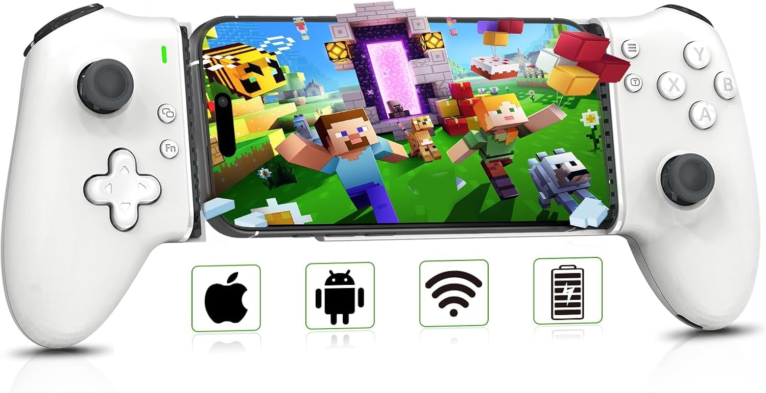 楽天湖南オンラインスマホ コントローラー iPhone/Android 対応 モバイルゲームコントローラー 伸縮型 低遅延 Minecraft/原神/CODモバイル ラピッドトリガー レイアウトスイッチ PS Remote Play/Xbox Cloud/Steam Lin
