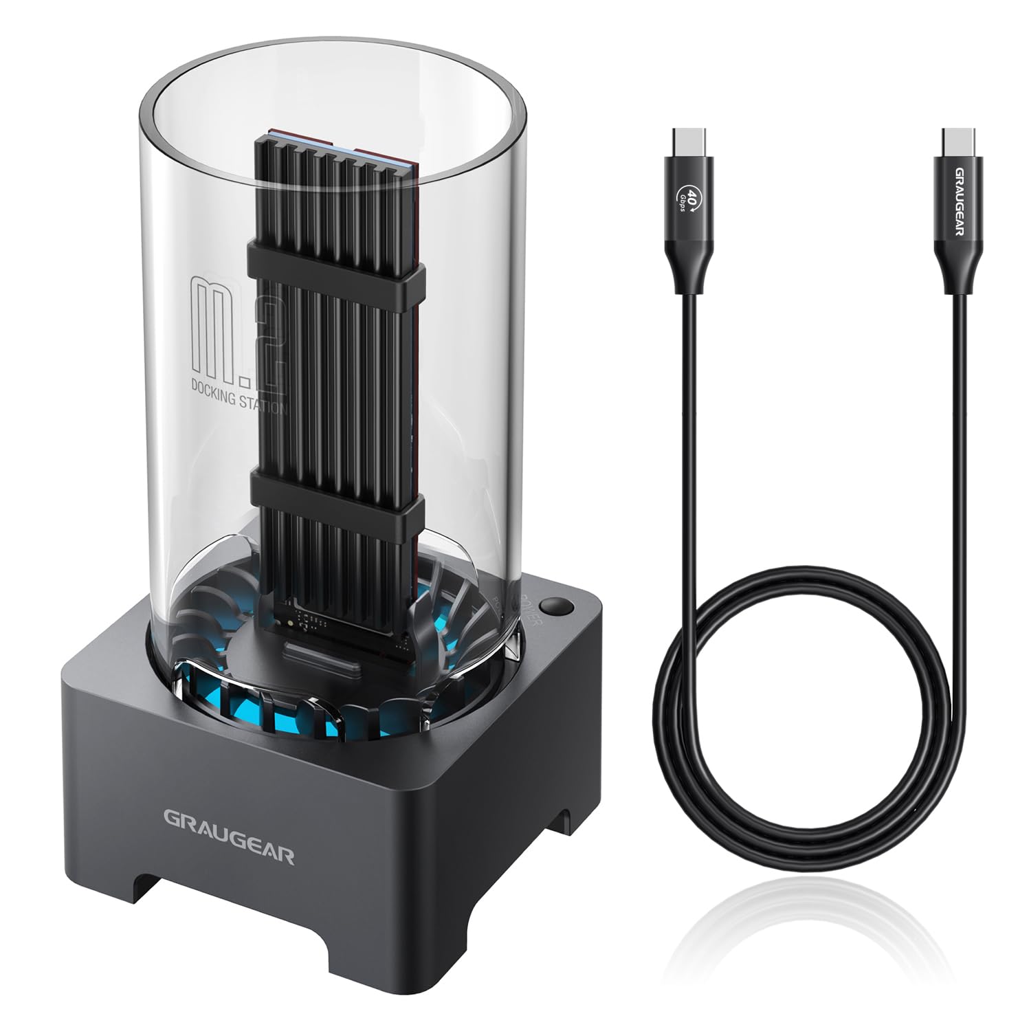 GRAUGEAR 40Gbps M.2 NVMe SSD���󥯥������� M.2 SSD���դ������� USB4������ ���դ�SSD������ ��ѥե����դ� UASP�ȥ�ॵ�ݡ��� Thunderbolt 4/3�б� ASM2464PD����ǽ���å� �������� ��