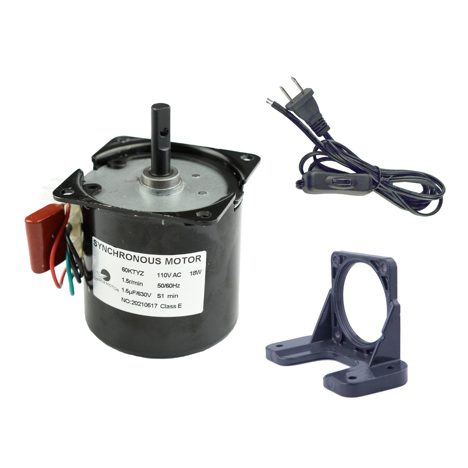 CHANCS 永久磁石同期歯車モータ 60KTYZ 110V 1.5RPM CW/CCW 扭矩 90Kgf.cm ギヤリダクションモーターホ..