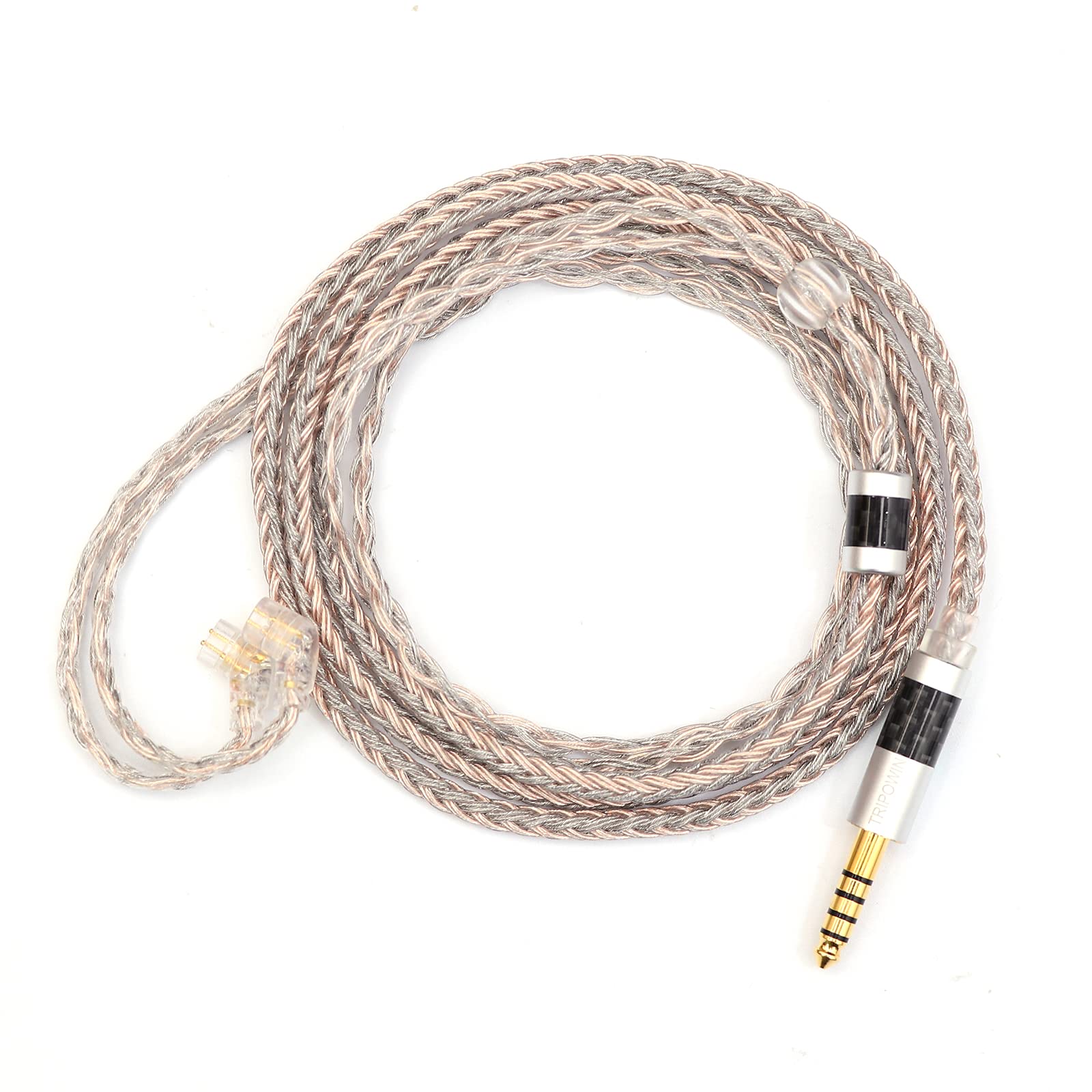 TRIPOWIN Jellyアップグレード21コアHiFiイヤホンケーブル　銀メッキOCCケーブル+グラフェン&銅線+OCCケーブルで混合編み (QDC差し込み式, 4.4mm)