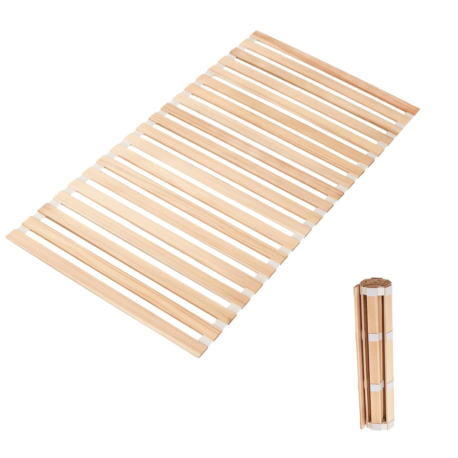 喜之木 すのこベッド セミダブル ベッド すのこ スノコベッド セミダブル ベッドフレーム すのこマット 折りたたみ ロール式 国産杉 木製 通気 頑丈 軽量