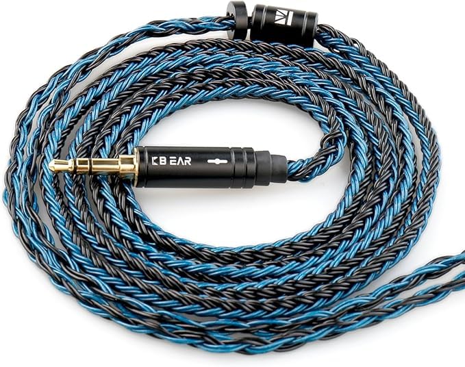 Yinyoo イヤフォン ケーブル 0.78mm 2pin 3.5mm 2メートル KBEAR ST16 Plus 5N単結晶銅銀メッキ 16芯 イヤホン リケーブル 2M長さ 音質改善 イヤフォン ケーブル hi-fiオーディオ イヤモニ アップグレード