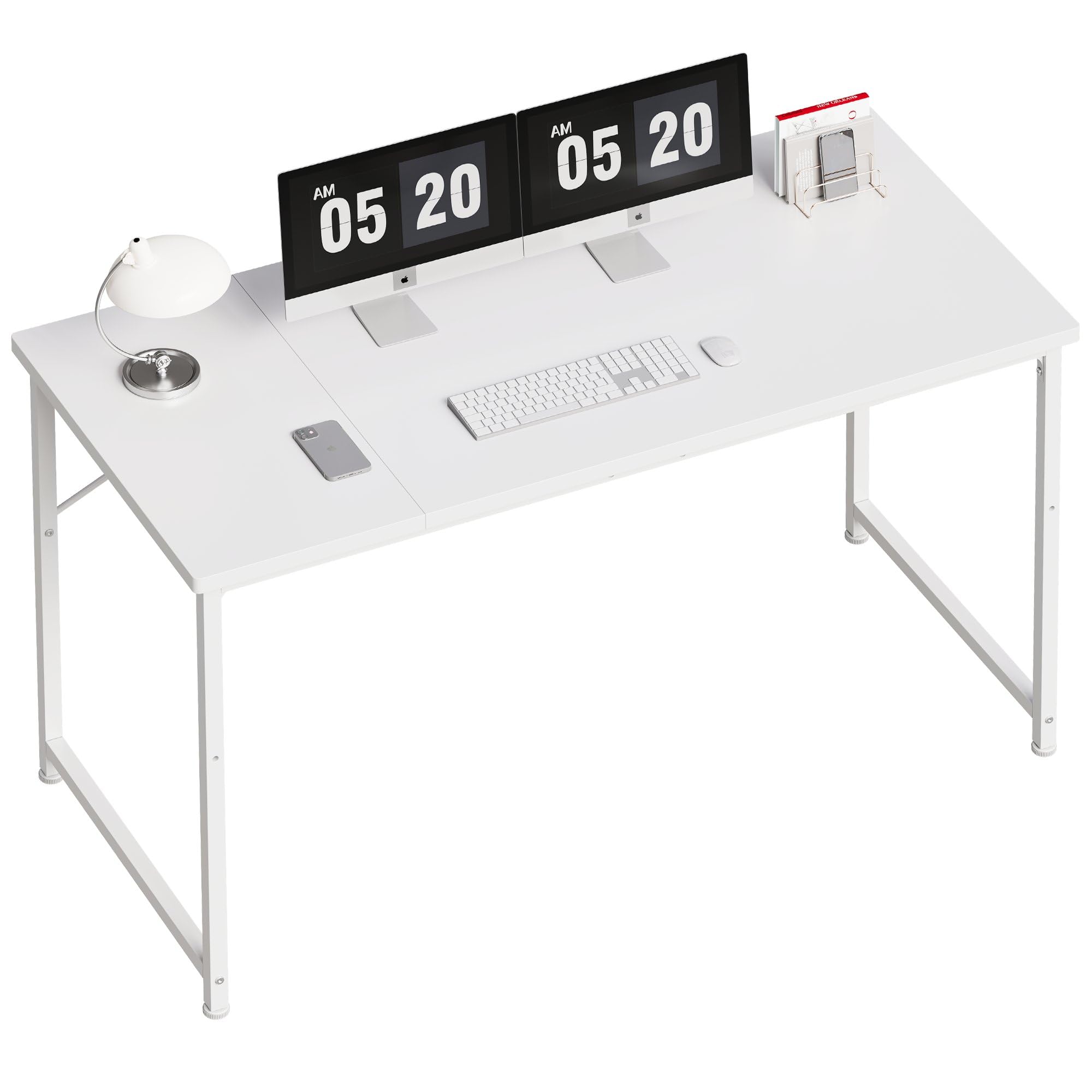 Maihail 机 pcデスク 勉強机 desk 桌子 パソコンデスク ゲーミング 一人暮らし 家具 table 学習机 小さい 作業机 ワークデスク gaming desk 幅120*奥行55cm 簡易な単板 白い