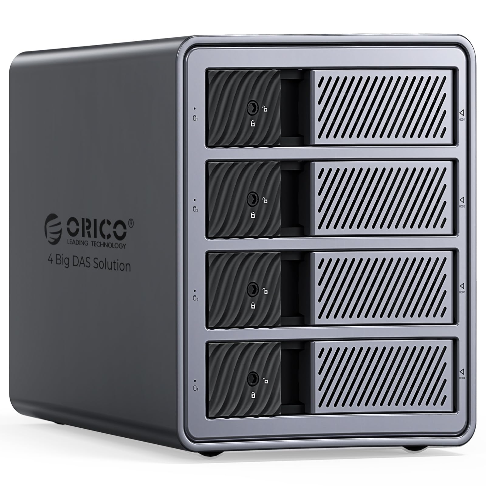 ORICO【RAID機能】HDD ケース 3.5インチ 4台 22TB*4 USB 3.0接続 8 RAIDモード 3.5インチHDD用 ハードディスクケース プッシュプル取り付け セーフティーロック機能付き 外付けハードディスクケース 9848RU3