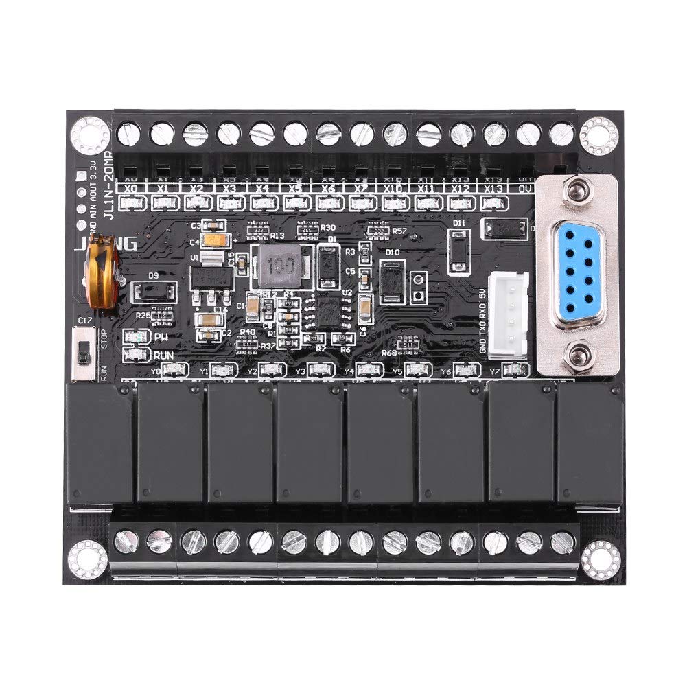 乐天商城 - DC 24V PLCレギュレータコントローラー FX1N-20MR モーターコントローラー FX1N-20MR 産業用 DCパネル PLCコントローラー プログラマブルロジックコントローラー モジュール