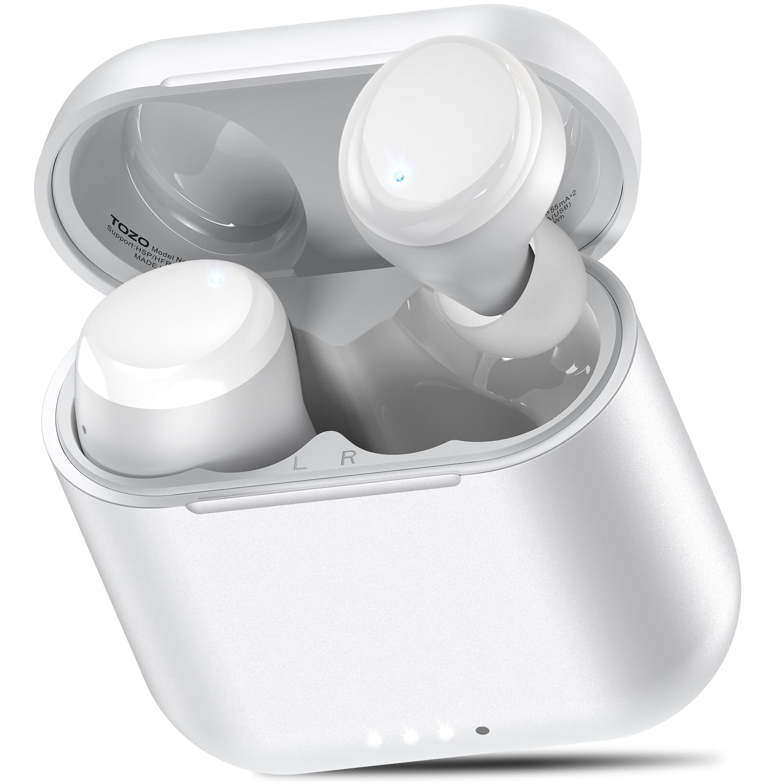 楽天湖南オンラインTOZO T6 Bluetooth ワイヤレスイヤホンノイズキャンセリング IPX8完全防水 自動ペアリング 左右分離型 タッチ制御イヤホン Bluetooth 5.3 45時間再生 充電ケース付き 技適認証済 iPhone & Android 音声アシス