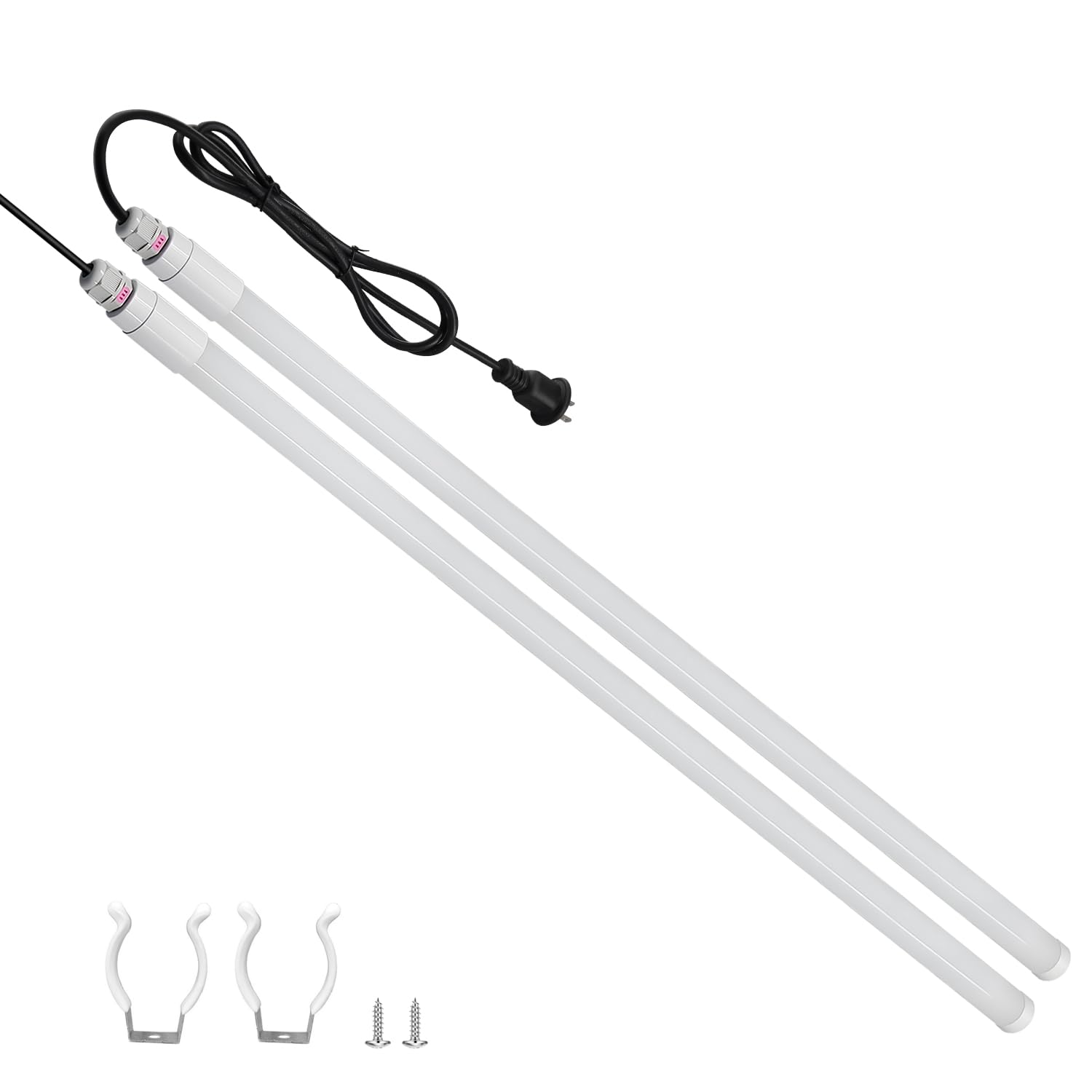 乐天商城 - Alewell 防雨 防水led蛍光灯 呼吸バルブ搭載 LED直管ライト 結露対策 40w形 15W節電 2600lm 昼白色5000・ IP66 高圧洗浄機可 高効率ledランプ 120cm 器具一体型 コンセント付 工事不要 目に優しい 軽量 低発熱
