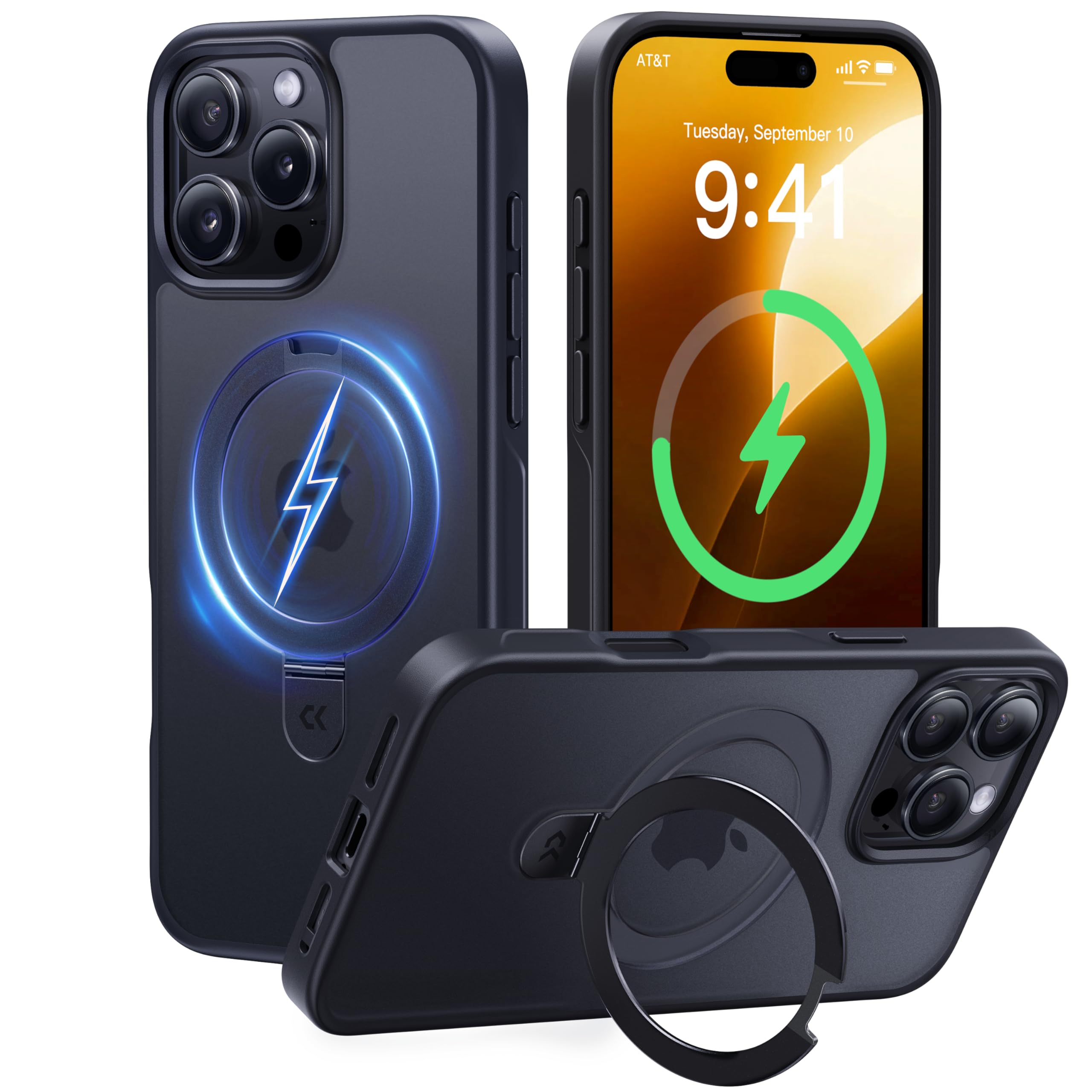 【8年間の技術結晶！4in1超万能モデル】CASEKOO for iPhone 16 pro ケース 米軍MIL規格 横縦両立 指紋防止 マット仕上げ 最大25W急速充電 MagSafe対応 黄変防止 半透明 ストラップホール付き ワイヤレス充電対応「Ma