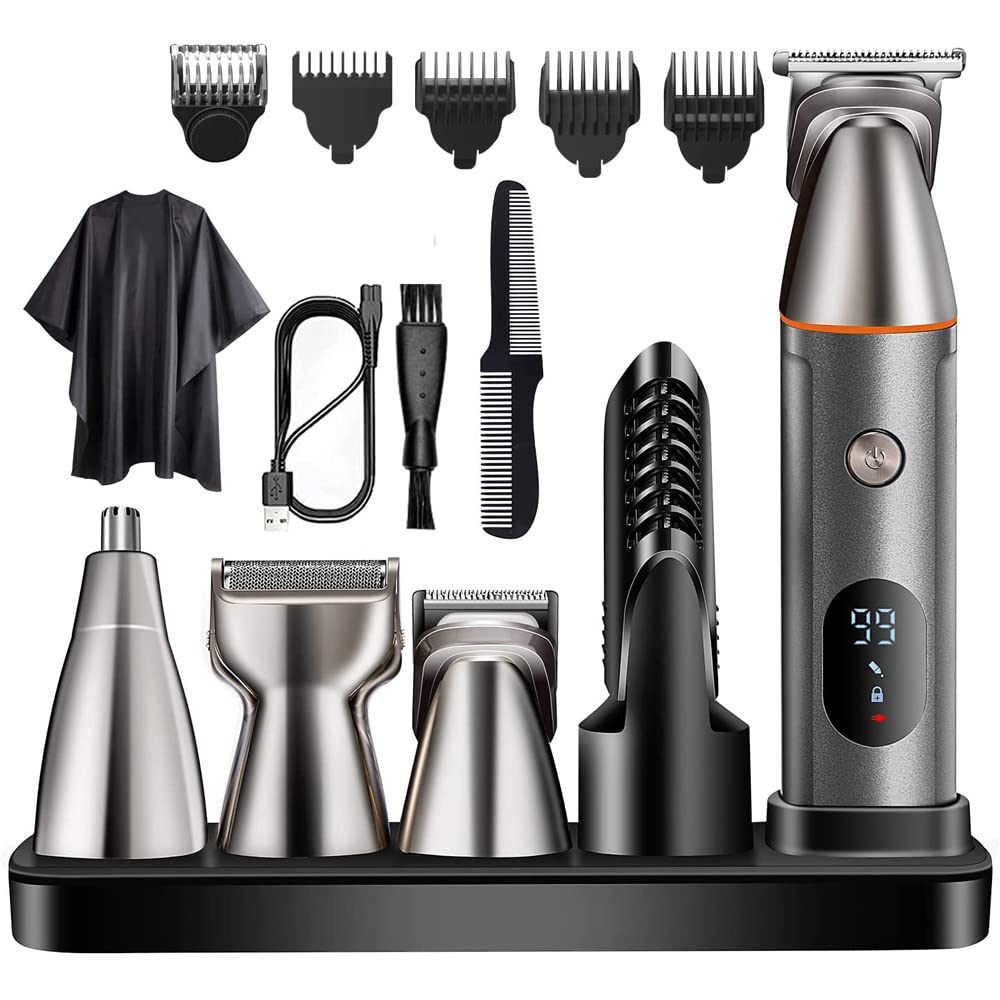 シェーバーメンズ 電気シェーバー ひげそり【新登場】USB充電式 体毛処理 電動 シェーバー vio 5IN1多機能セット深剃り髭剃り急速充電 トリマー付き IPX7防水 お風呂剃り可 水洗い可乾湿両用 低騒音 LEDディスプレイ表示 残り使用時間表示 出