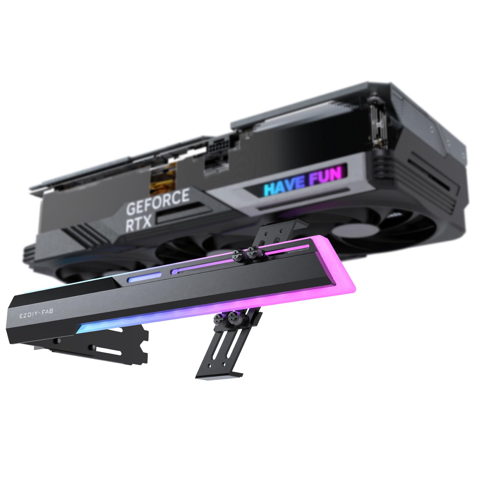 EZDIY-FAB 汎用ビデオカードホルダー GPUブレースサポート グラボ 支え gpu サポート 伸縮構造ブラケッ..