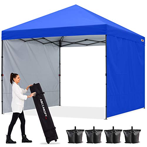 楽天湖南オンラインABCCANOPY タープテント ワンタッチ サイドシート 横幕2枚付き 3m/2.5m/2m アウトドア 3段階調節 キャスターバッグ付き 8人用大型 組立簡単 付属品付き