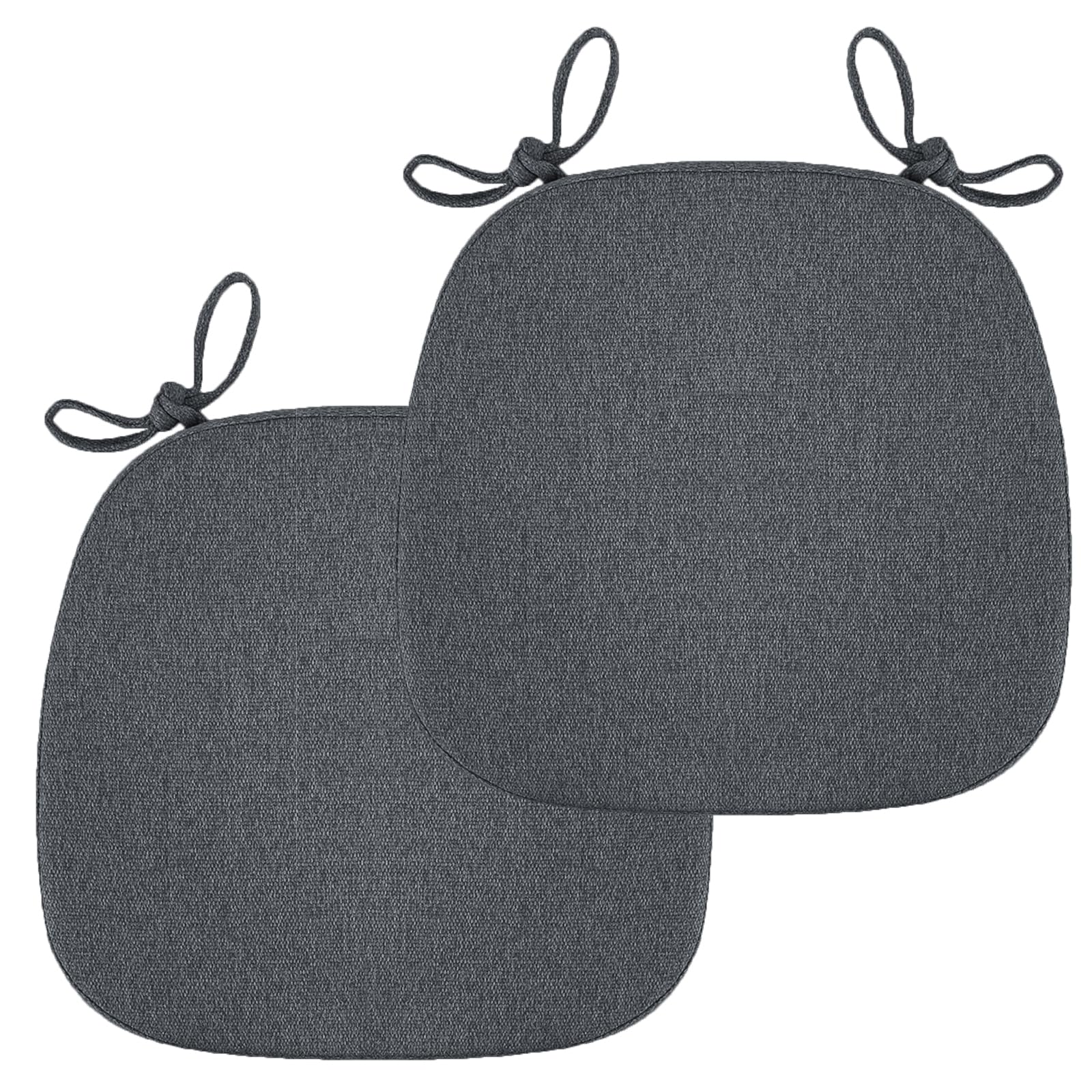 BLISENCHY 低反発素材チェアクッション ひも付き 2個パック - ノンスリップダイニングチェアパッド 快..