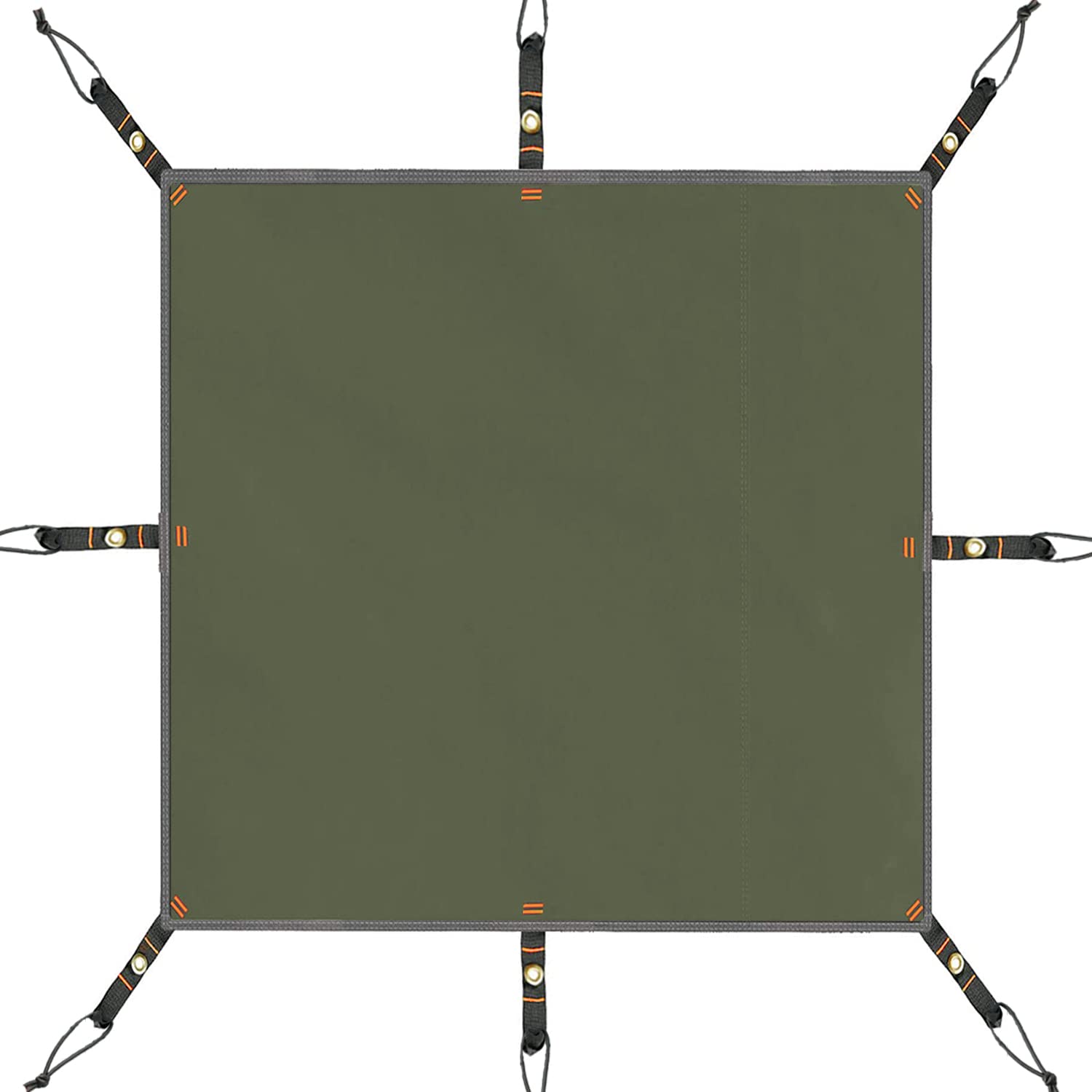 楽天湖南オンラインFarfly テントシート 防水加工 耐水圧3000mm グランドシート 厚手 アウトドア キャンプ 登山 ハトメつき 取付簡単 収納袋付き （アーミーグリーンL（300*300cm））