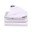 ANANXING ホワイトシート #4000 厚手 ブルー 防水シート 遮光・UVカット 屋外 防災 防雪 保温性 耐寒性 耐久性 (3.8m×5.8m, ホワイト)