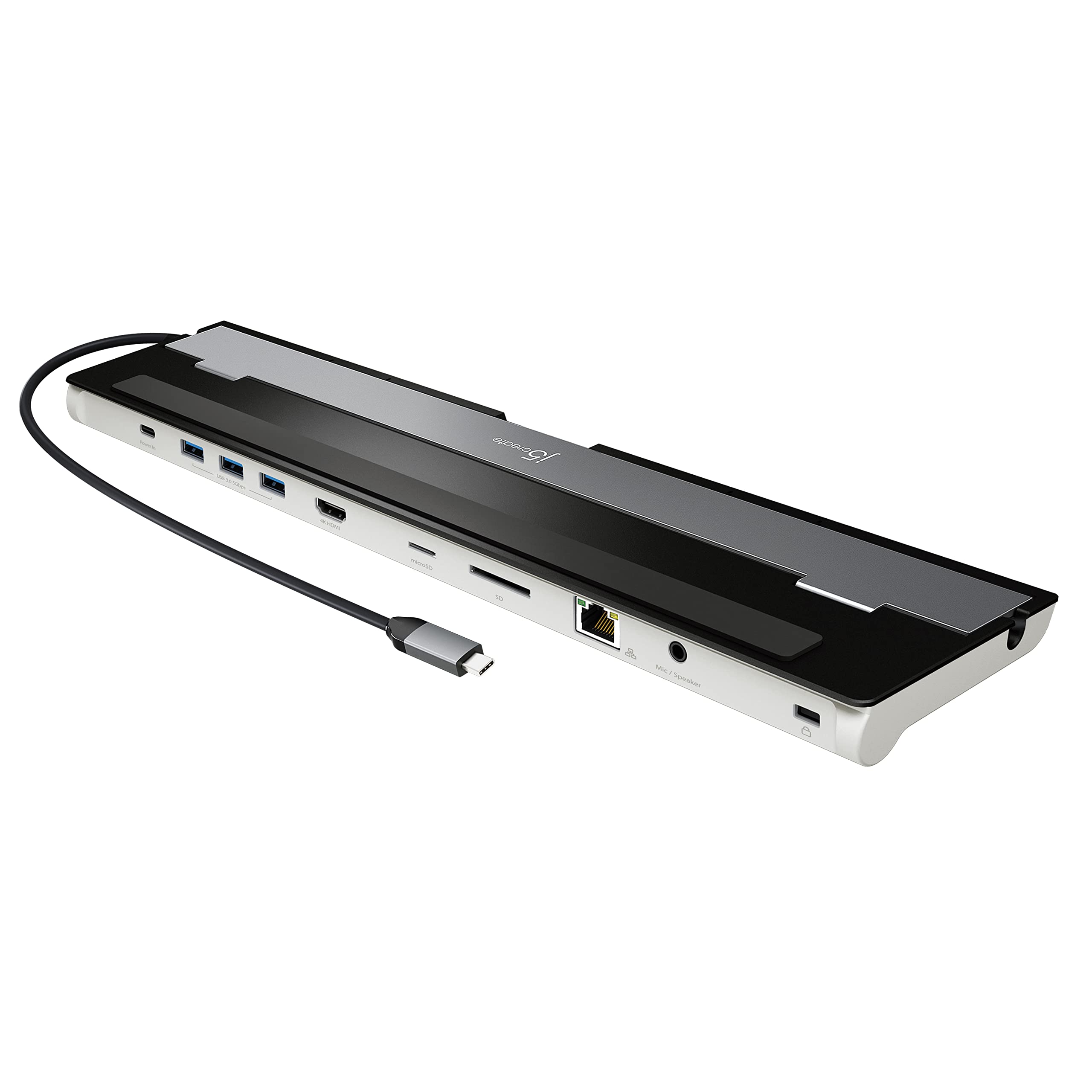 j5create USB-C 4K HDMIドッキングステーション (9-in-1) 4K HDMI 5Gbps USB-A x3 カードリーダー PD 100W ギガビットイーサネット コンボオーディオジャック MacBook/Windows USB-C