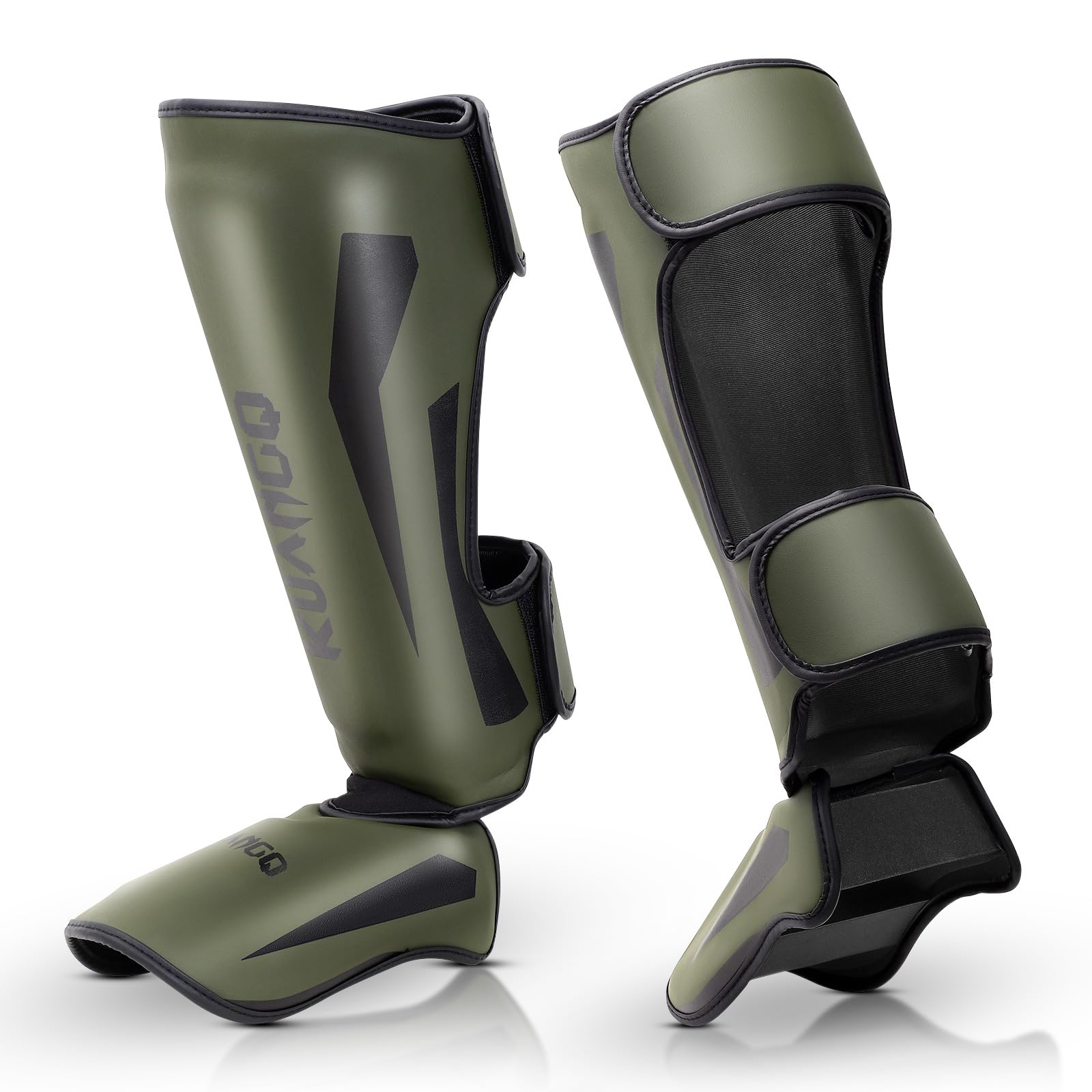 FIVING レッグガード キックボクシング ムエタイ 武術 格闘技 空手 レッグプロテクター キック 練習用 ..