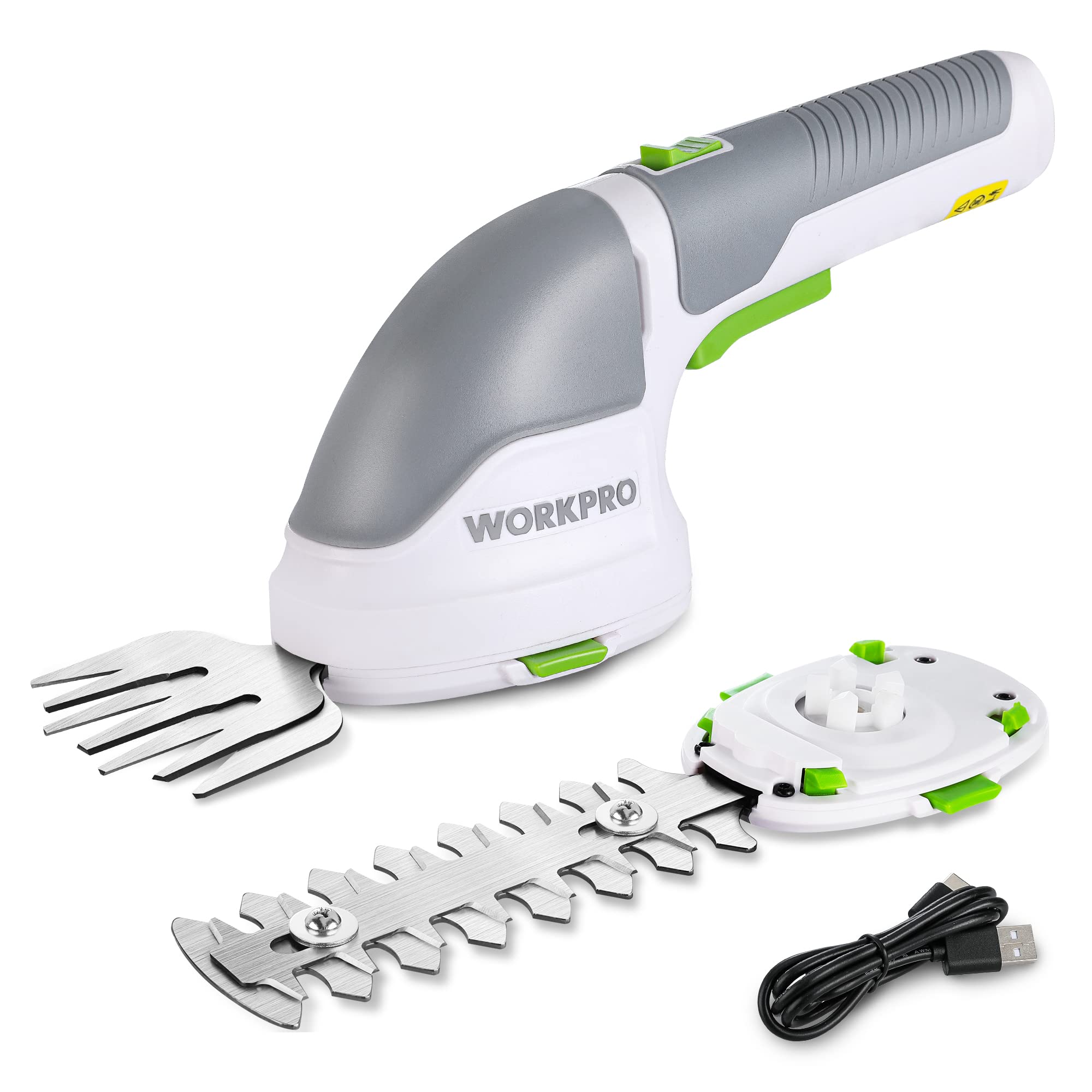 [安全ボタン進化]WORKPRO 芝生バリカン ガーデンバリカン 生垣バリカン 芝刈り機 一台二役 コードレス ..