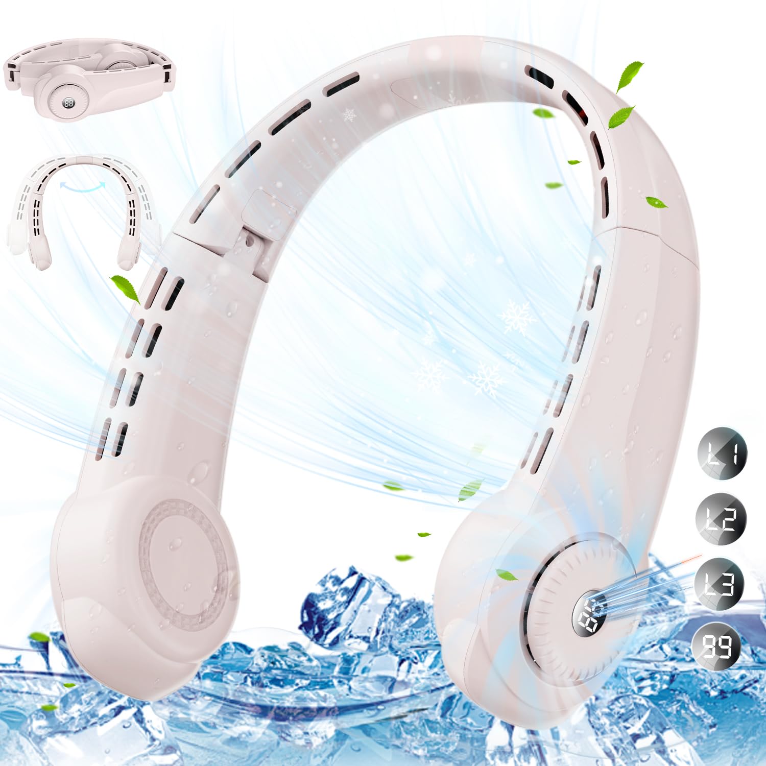 ネッククーラー【2025年夏NEWモデル ネックファン 】Freeluck 首掛け扇風機 ネッククーラー 羽なし急速冷却 携帯扇風機 首掛け 小型 ネックファン...