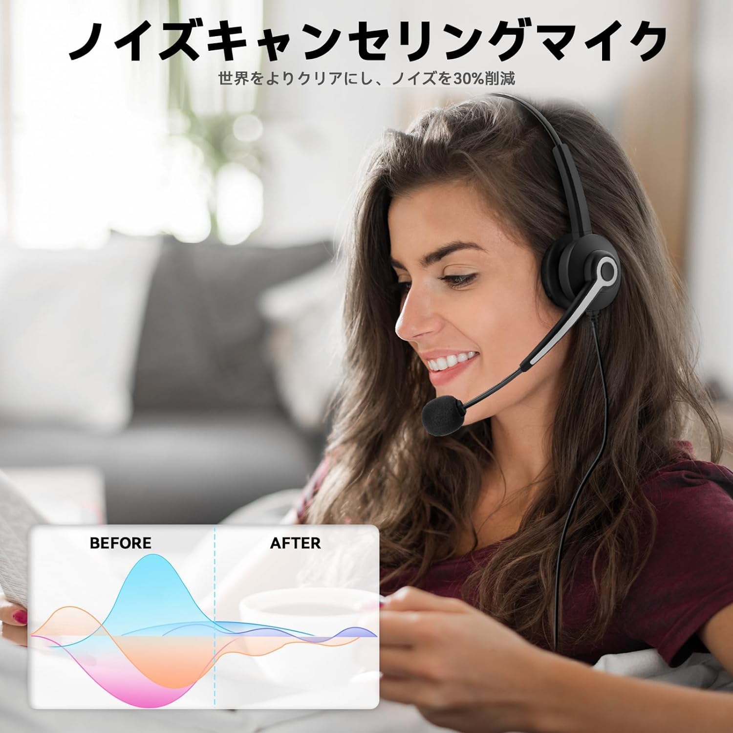 Wantek ヘッドセット USB Type-C 3.5mm 両耳 ノイズキャンセリングマイク付き 3種類プラグヘッドセット Skype、Web会議、コールセンター、リモートワーク、在宅勤務に適用される プロ ビジネス 通信事業者 PC用 3Waysヘッド konanonline-10241728 湖南オンライン サンプル画像2