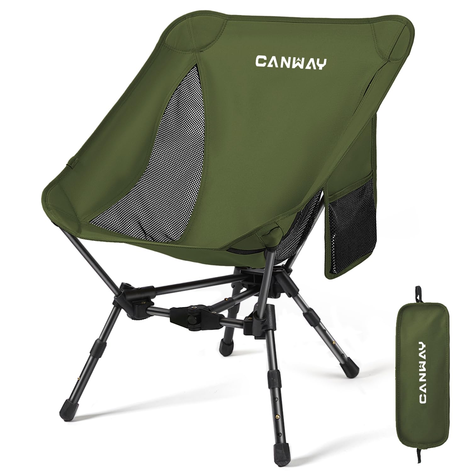 CANWAY 折りたたみ椅子 軽量 耐荷重180kg キャンプ用チェア コンパクト アウトドア ハイキング ピクニ..