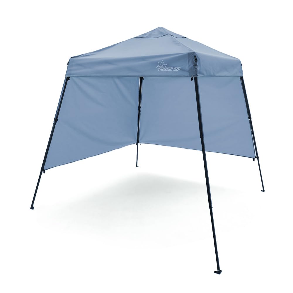 楽天湖南オンラインSOLO UP 【1.5mコンパクト】タープテント サイドシート2枚付き 収納バッグ付属 軽量 小型 ミニ ベンチレーション設計 ペグ付き UVカット 日よけ キャンプ/アウトドア/庭/プール/運動会/海/川/フェス対応 カラー：カプリブルー