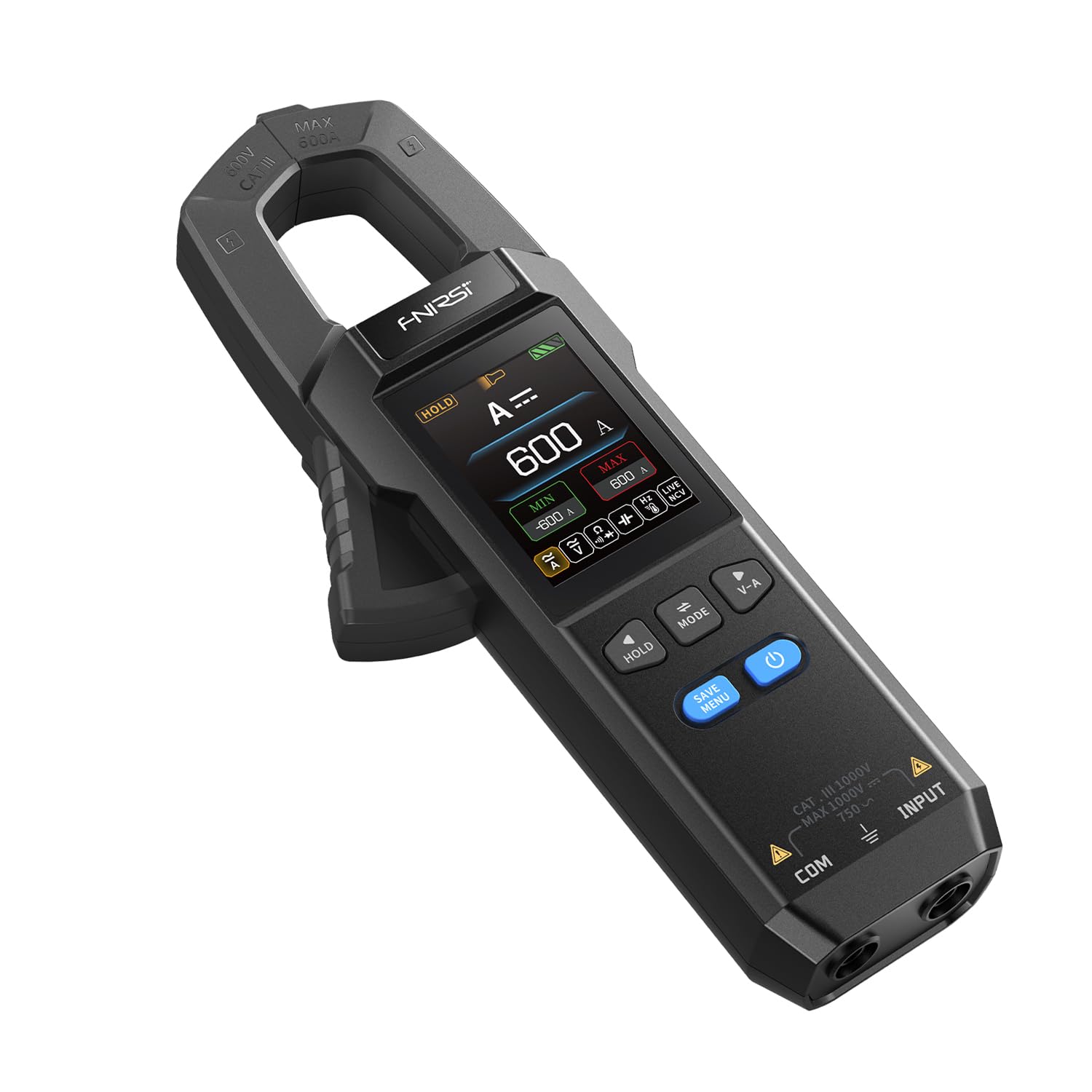 FNIRSI DMC-100 クランプメーター AC/DC電流 AC/DC電圧 10000カウント T-RMS真の実効値 NCV LIVE測定 ..
