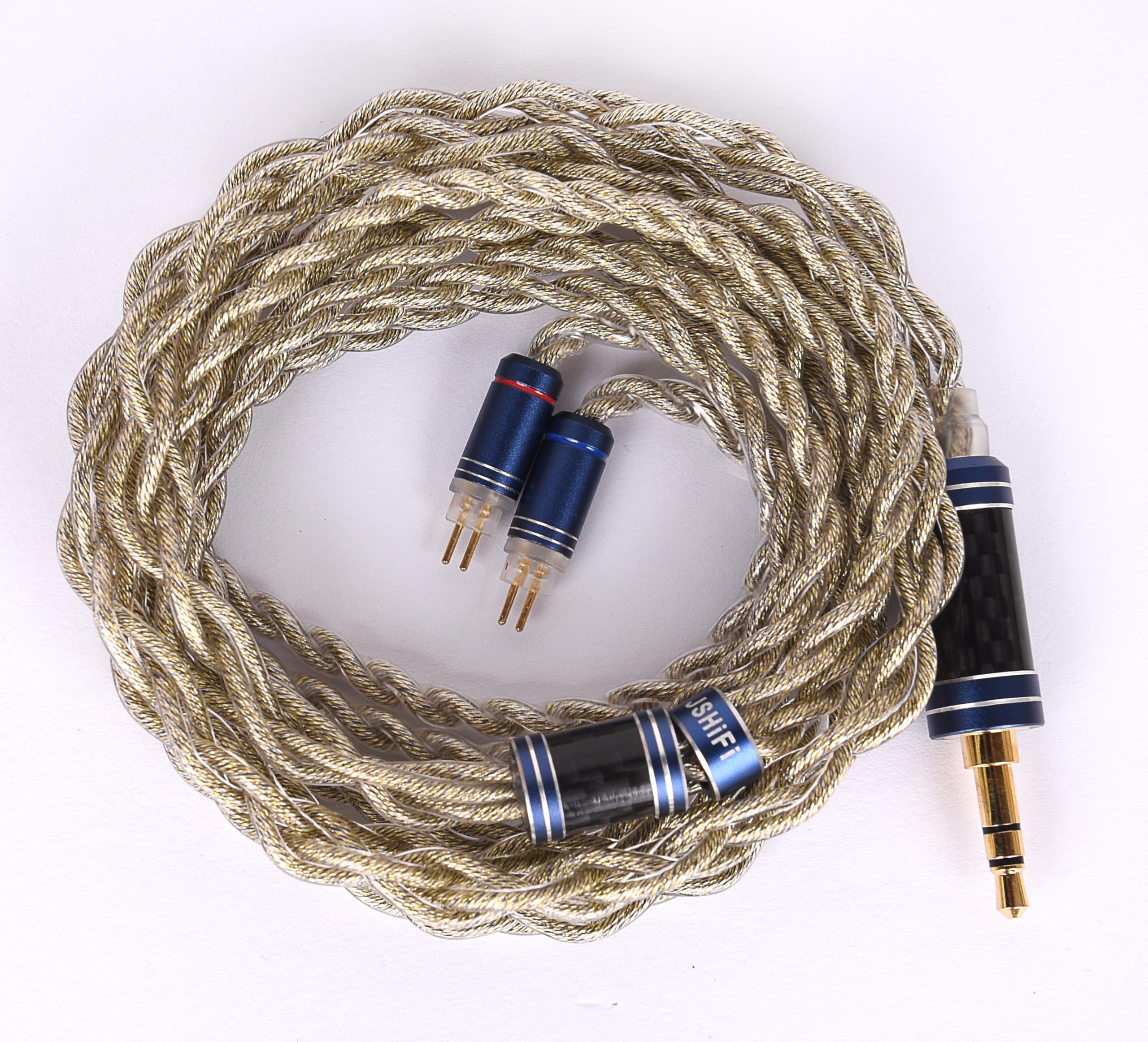 【JSHiFi-Daybreak】2pin3.5mmリケーブル 単結晶銅パラジウムメッキ＋古河銅線材 CIEM2pin0.78mmイヤホンアップグレードケーブル 3.5mmステレオイヤフォン交換ケーブル (2pin3.5mm)