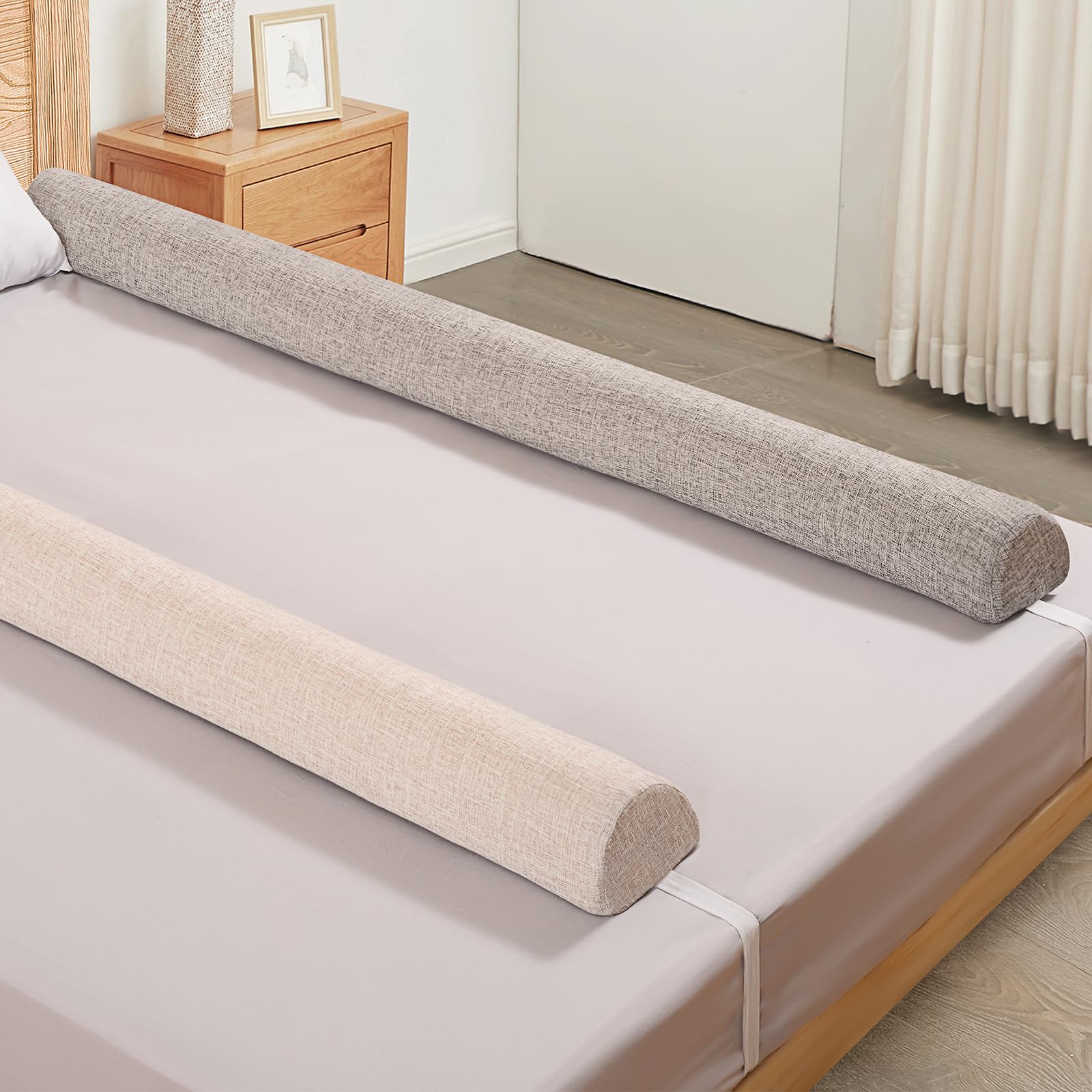 SCNUT クッション ベッドガード だきまくら 添い寝 ウレタン素材 取り付け簡単 横向き寝 寝返り 長い枕..