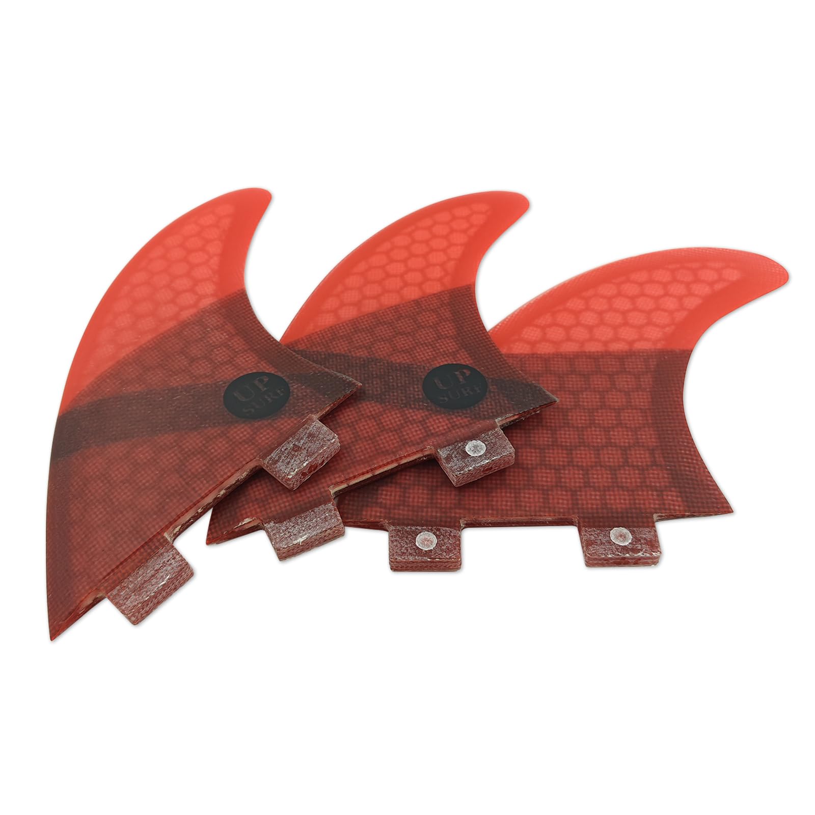 UPSURF サーフボード フィン Double Tabs M G5サイズ FCS 3枚セット G3 サーフィン (レッド G5)