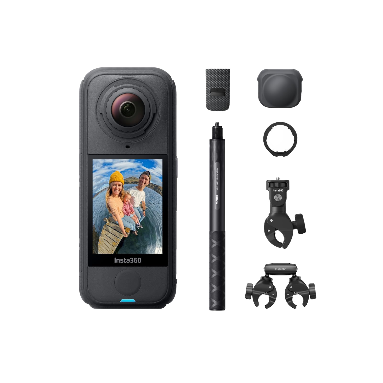 Insta360 X4 Air バイク究極マルチビューキット - 軽量165g 8K 360度全景カメラ、見えない自撮り棒効果、交換可能レンズ、撮影後フレーミング、ウインドガード内蔵、FlowState手ブレ補正、AI搭載アプリ