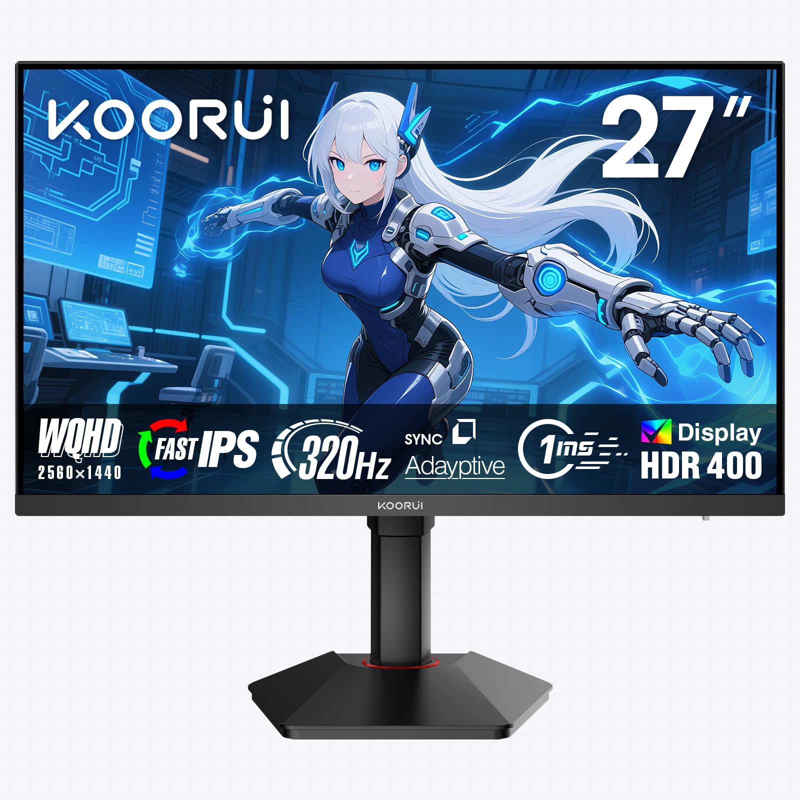 饤㤨KOORUI 27 ߥ󥰥˥ - WQHD (2560x1440 320Hz 1ms Adaptive-Sync ⡼֥顼 HDR400 HDMI/DisplayPortб VESAޥȲǽ ֥å G2721EפβǤʤ40,695ߤˤʤޤ