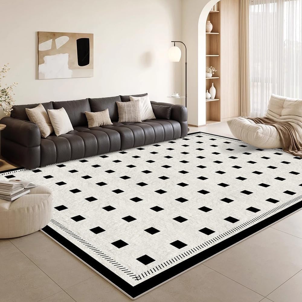 SXYITE カーペット ラグ 洗える ラグカーペット マット 滑り止め付き 絨毯 1.2畳 防ダニ フランネル さらフワ触感 おしゃれ 北欧 ラグマット carpet living room 居間 (にわこうし, 120x160cm)