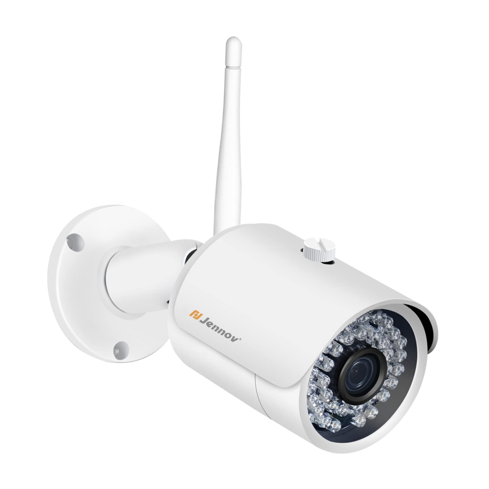 JENNOV Jシリーズ防犯カメラセットで追加可能 増設専用防犯カメラ ワイヤレス 屋外 IP67防水 500万画素 AI人体検知 人感センサー カラー暗視撮影 投光威嚇 警報通知 24時間録画機能付き 無線監視カメラ スマホ連動 パソコン タブレット 遠