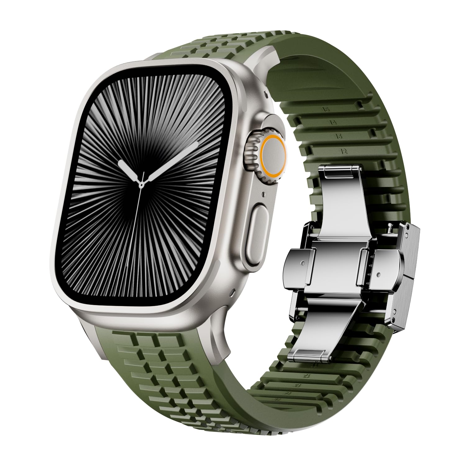 [VKEOO] iWatch Ultra 2 / Ultra/Series 10 9 8 7 (44mm 45mm 46mm 49mm) �ѥ��ꥳ�󥦥��å��Х�...