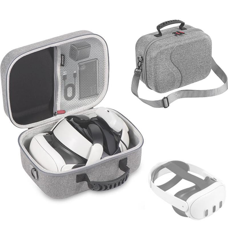 乐天商城 - Meta Quest 3/Quest 3S 対応 収納ケース キャリングケース 大容量 保護ケース BOBO VR S3 Pro/VR M3 Pro/Kiwi Eliteヘッドストラップ 対応 携帯用ショルダーバッグ 耐衝撃 持ち運びやすい