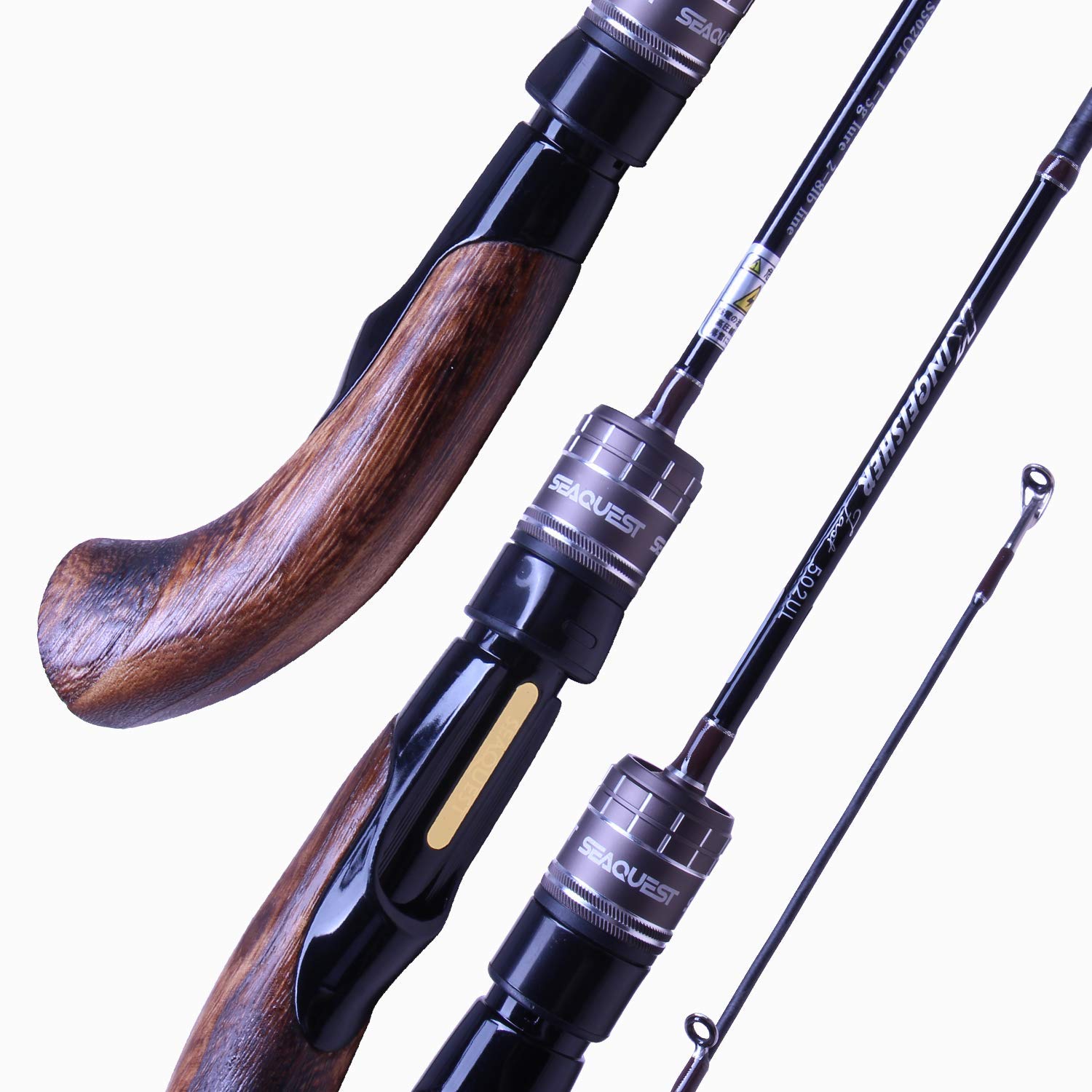 Seaquest 釣竿 kingfisher 5' 2つのセクション Spining UL kingfisher yuhuS502UL