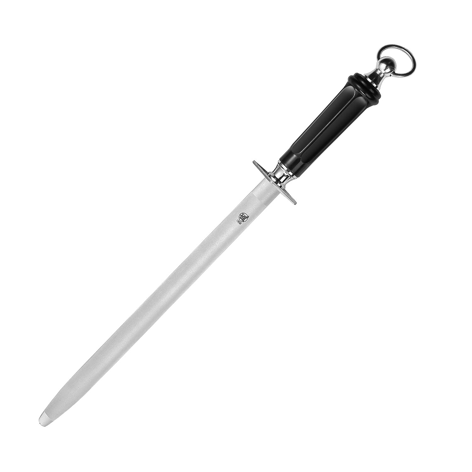 MITSUMOTO SAKARI 包丁研ぎ スティック (研ぎ棒/砥棒) 40cm 平型 ダイヤモンドコーティング, 高炭素鋼 使いやすい 強力マグネット内蔵 吊り下げ可能 (滑り止めABSハンドル)