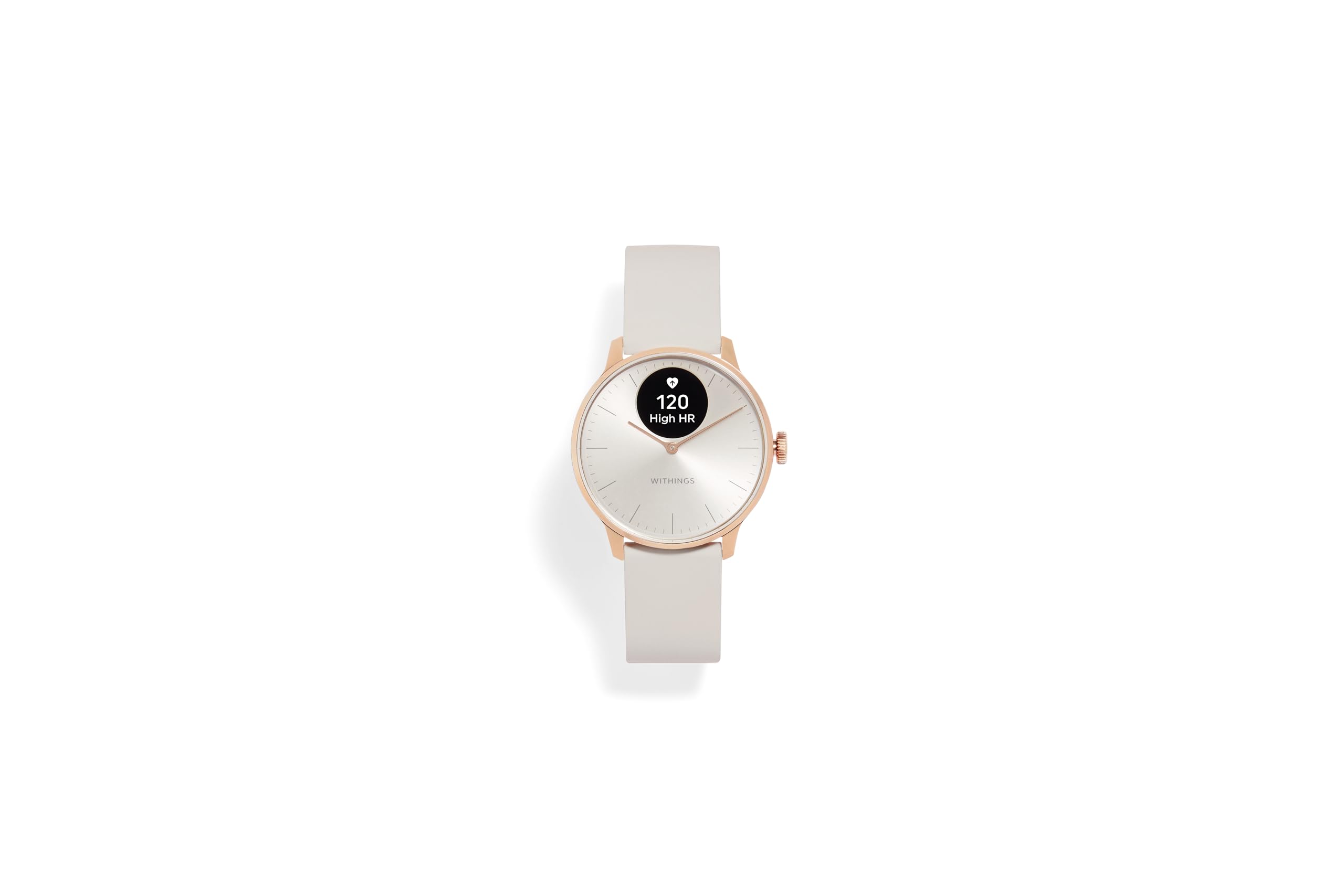 Withings ScanWatch Light サンド フランスデザイン バッテリー最大30日 薄型軽量 睡眠スコア 運動の自動測定 50m防水 スマホ通知 血中酸素 女性の健康管理 ヨーロッパ準拠のプライバシー保護