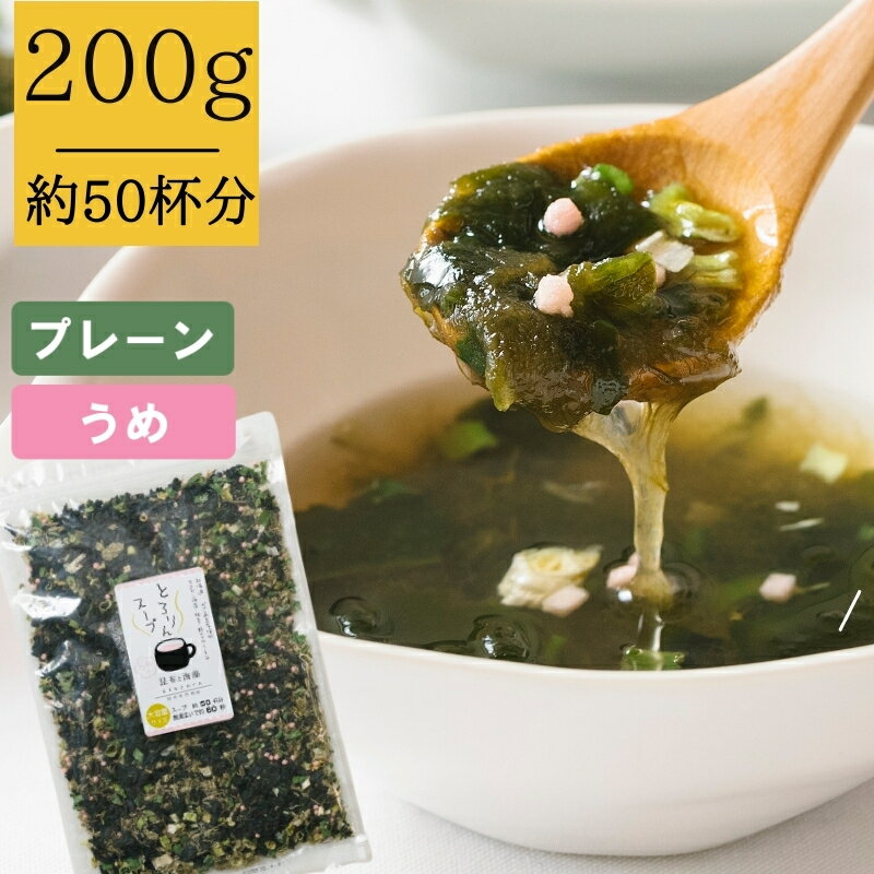 [大袋]とろりんスープ昆布と海藻[50杯分] 200g×1袋 即席スープの素 お徳用