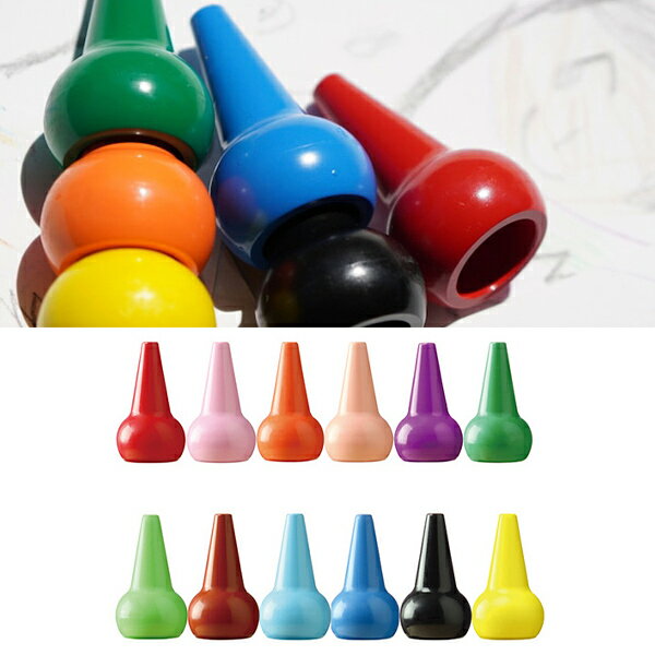 AOZORA ｜ あおぞら ベビーコロール ( 6色セット )【 公式 正規品 クレヨン くれよん ぺんてる パステル 保育園 赤ちゃん 北欧 トイザらス 幼児 図工 プレゼント ギフト クレパス 父の日 母の日 敬老の日 楽天スーパーSALE お買い物マラソン 】のサムネイル