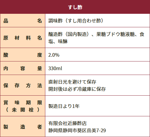 マルヤス近藤酢店 すし酢 330ml【コンパクトサイズ瓶】 静岡の味手造りの合わせ酢 お中元・お歳暮ギフト 内祝い お返し