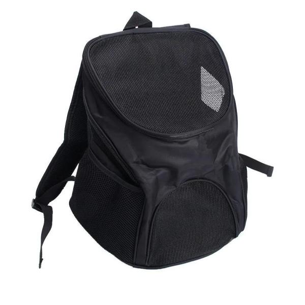 ペット用キャリーバッグ 犬・猫 リュック 旅行 散歩 折りたたみ式 ブラック 通気性 2WAY 便利