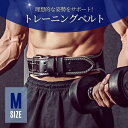 トレーニングベルト パワーベルト 腰ベルト Mサイズ 筋トレ ジム 本革 サポート ウエイトリフティング 筋力